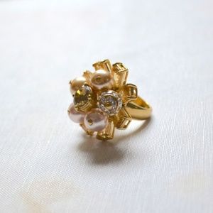 Kate Spade At First Blush Bauble Pearl Gold Ring